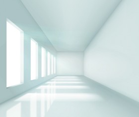 Spacious Empty White Room design vector 01