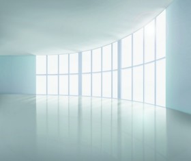 Spacious Empty White Room design vector 04