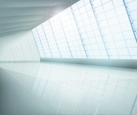 Spacious Empty White Room design vector 05