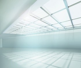 Spacious Empty White Room design vector 06