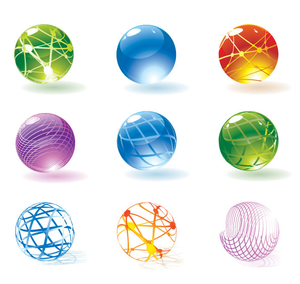 Round crystal ball Icon vector