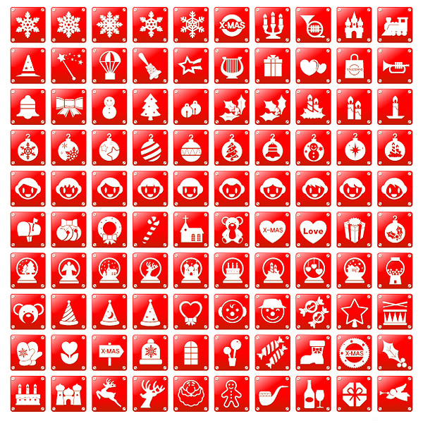 Red Christmas Icon vector