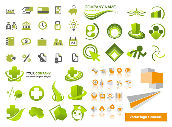 Simple graphical icons vector