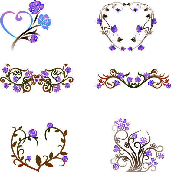 Floral border vector free download