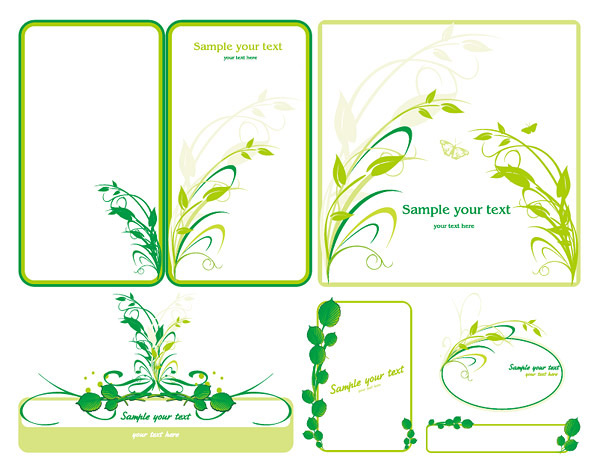 Green plants border vector