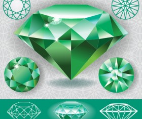 Vector Green diamond set 01
