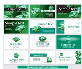 Vector Green diamond set 03