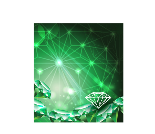 Vector Green diamond set 04