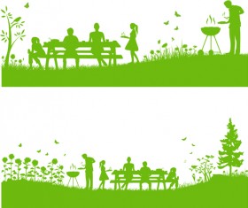 Set of Barbecue design vector 05
