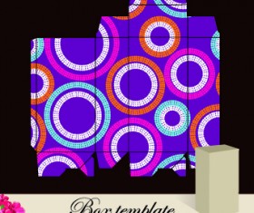 Floral Box template vector 03