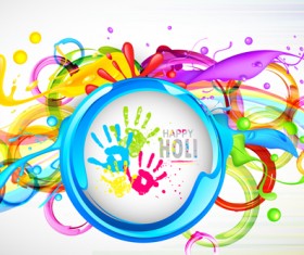 Dynamic holi vector background 01