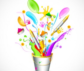 Dynamic holi vector background 03