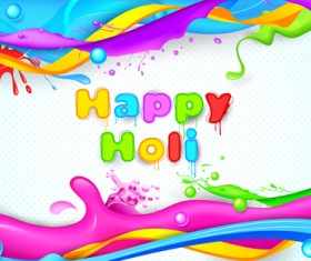 Dynamic holi vector background 04