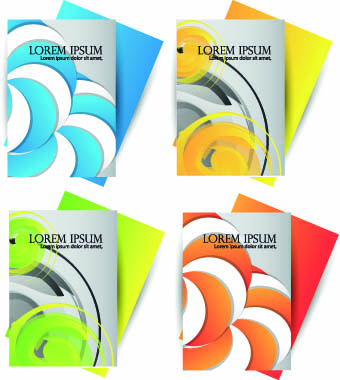 Brochures and flyers abstract cover vector 03