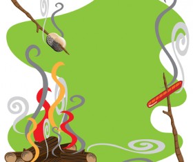 Set of Camping design elements vector 12