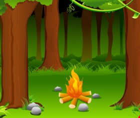 Set of Camping design elements vector 02