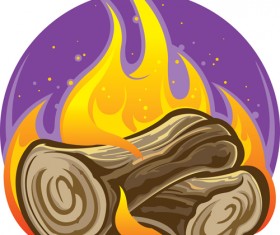 Set of Camping design elements vector 04