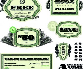 Certificate style design elements 01