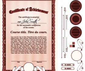 Diploma Certificate Template and ornaments vector 03