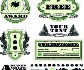 Certificate style design elements 03