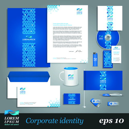 Corporate Identity Kit vector Templates 03