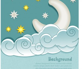 Cute Weather elements vector 01