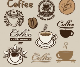 Delicate Coffee logos vector