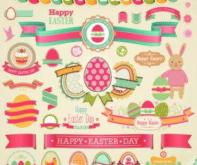 Vintage Easter Elements vector 02