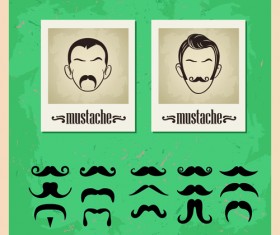 Man's Faces design vector 01