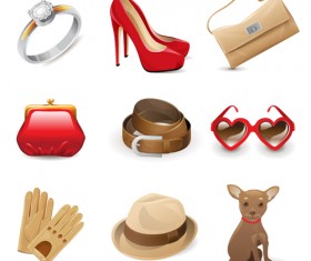 Fashion Dress ornaments vector 01