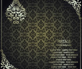 Floral Vintage background vector 01