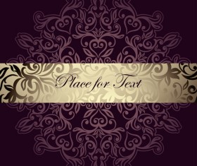 Floral Vintage background vector 02