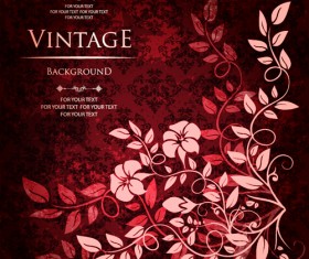 Floral with vintage backgrounds vector 01