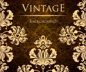 Floral with vintage backgrounds vector 03
