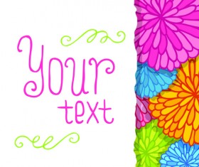 Funny Floral vector background 01