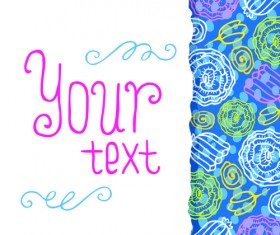 Funny Floral vector background 02