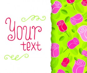 Funny Floral vector background 04