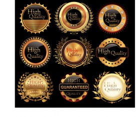 Gloden Luxury labels vector 02