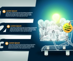 Idea infographics with Bulb vector graphic 04