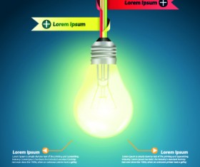 Idea infographics with Bulb vector graphic 05
