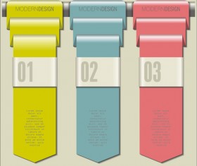 Infographics with numbered vector 01