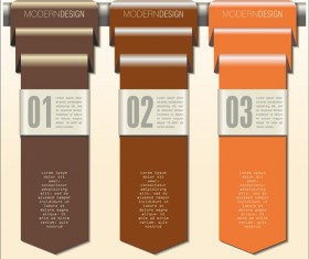 Infographics with numbered vector 02