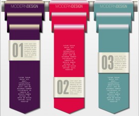 Infographics with numbered vector 03