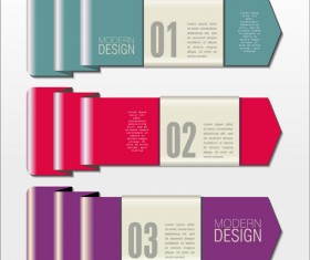 Infographics with numbered vector 04