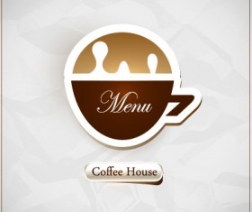 Coffee house menu cover vector 04