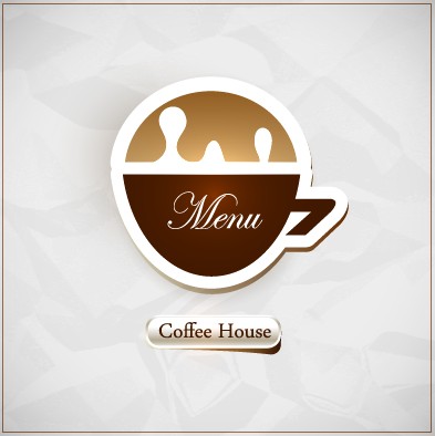 Coffee house menu cover vector 04