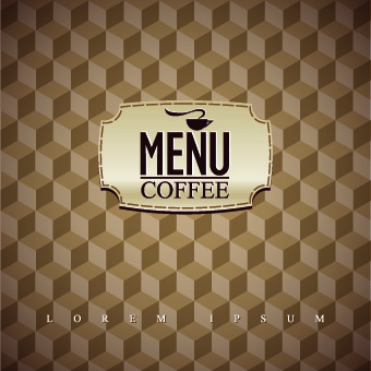 Coffee house menu cover vector 05