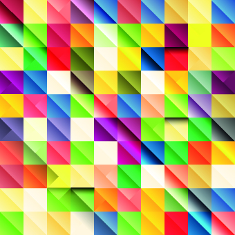 Multicolored Mosaics squares backgrounds 01