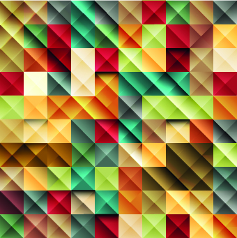 Multicolored Mosaics squares backgrounds 03