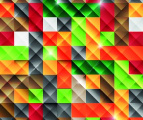 Multicolored Mosaics squares backgrounds 04